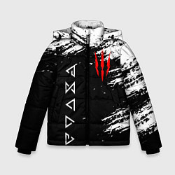 Куртка зимняя для мальчика ВЕДЬМАК, цвет: 3D-красный