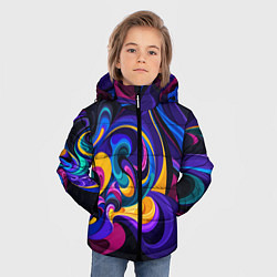 Куртка зимняя для мальчика ABSTRACT COLOR, цвет: 3D-черный — фото 2