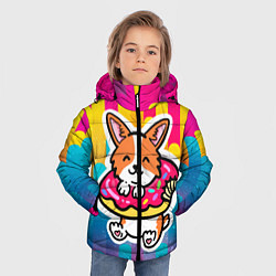 Куртка зимняя для мальчика Милый корги, цвет: 3D-светло-серый — фото 2