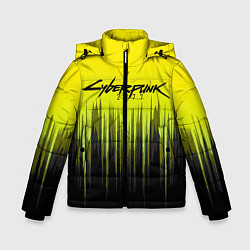 Куртка зимняя для мальчика CYBERPUNK 2077, цвет: 3D-красный