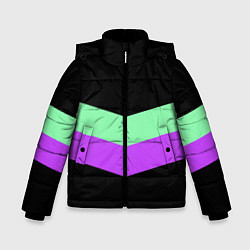 Куртка зимняя для мальчика Колор блок, цвет: 3D-черный