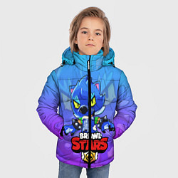 Куртка зимняя для мальчика Brawl Stars LEON оборотень, цвет: 3D-черный — фото 2