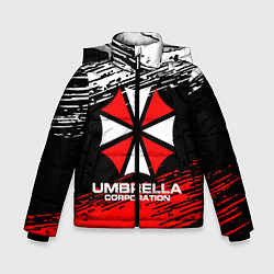 Куртка зимняя для мальчика Umbrella Corporation, цвет: 3D-черный
