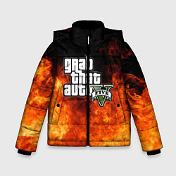 Куртка зимняя для мальчика GTA, цвет: 3D-черный