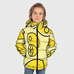 Куртка зимняя для мальчика Лимончики, цвет: 3D-черный — фото 2
