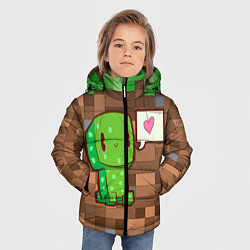 Куртка зимняя для мальчика Minecraft Creeper, цвет: 3D-черный — фото 2