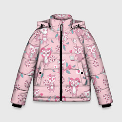 Зимняя куртка для мальчика Лемуры любовь розовый фон