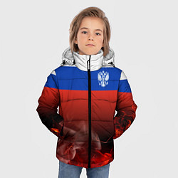 Куртка зимняя для мальчика Россия огонь, цвет: 3D-красный — фото 2