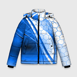 Куртка зимняя для мальчика ABSTRACT BLUE, цвет: 3D-черный