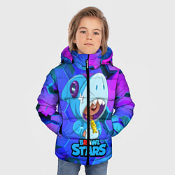 Куртка зимняя для мальчика Скин акулы Леона, цвет: 3D-черный — фото 2