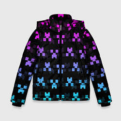Куртка зимняя для мальчика MINECRAFT CREEPER NEON, цвет: 3D-черный