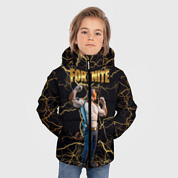Куртка зимняя для мальчика Meowcles Fortnite 2, цвет: 3D-черный — фото 2