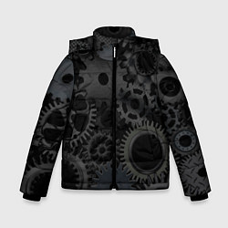 Куртка зимняя для мальчика Механизмы, цвет: 3D-светло-серый