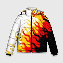 Куртка зимняя для мальчика ОГОНЬ, цвет: 3D-светло-серый