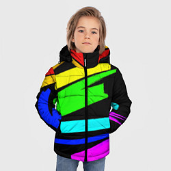 Куртка зимняя для мальчика НЕОНОВЫЕ КРАСКИ, цвет: 3D-черный — фото 2