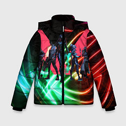 Куртка зимняя для мальчика Valorant Neon, цвет: 3D-светло-серый