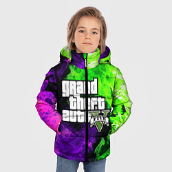 Куртка зимняя для мальчика GTA 5, цвет: 3D-черный — фото 2