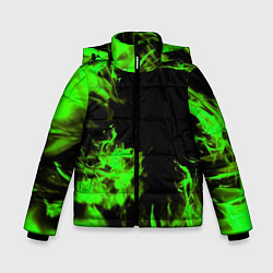 Куртка зимняя для мальчика ЗЕЛЁНЫЙ ОГОНЬ, цвет: 3D-черный