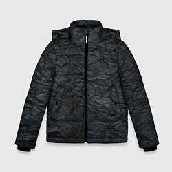 Куртка зимняя для мальчика Черная Бумага, цвет: 3D-светло-серый