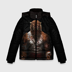 Куртка зимняя для мальчика Tiger, цвет: 3D-черный