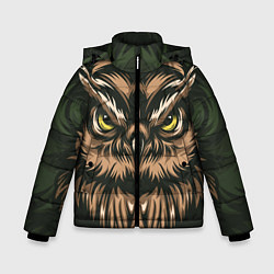 Куртка зимняя для мальчика Хищная сова, цвет: 3D-черный