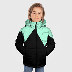 Куртка зимняя для мальчика Неровные зубья черный мятный, цвет: 3D-черный — фото 2