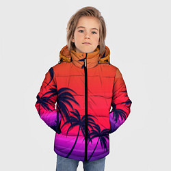 Куртка зимняя для мальчика Очеровательный закат, цвет: 3D-черный — фото 2