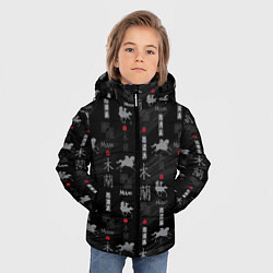 Куртка зимняя для мальчика Mulan Black Pattern, цвет: 3D-черный — фото 2