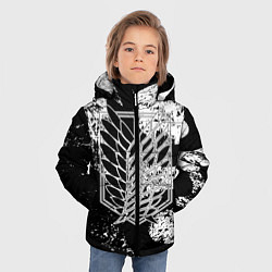 Куртка зимняя для мальчика Attack on titan, цвет: 3D-черный — фото 2