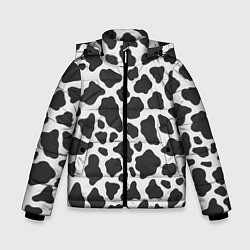 Куртка зимняя для мальчика Cow Skin, цвет: 3D-черный
