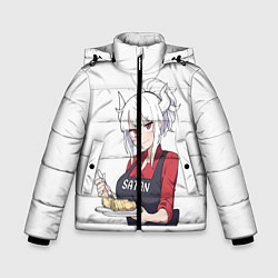 Куртка зимняя для мальчика Helltaker, цвет: 3D-светло-серый