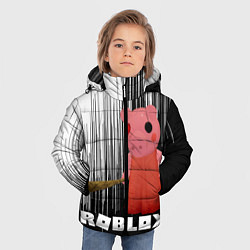 Куртка зимняя для мальчика Roblox Piggy, цвет: 3D-черный — фото 2