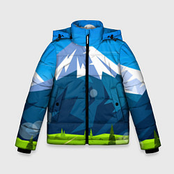 Зимняя куртка для мальчика Горы пейзаж природа вектор