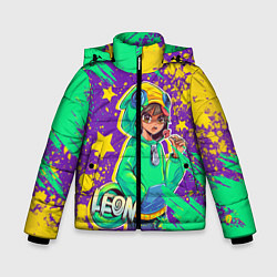 Куртка зимняя для мальчика BRAWL STARS LEON, цвет: 3D-светло-серый