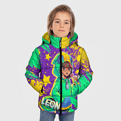 Куртка зимняя для мальчика BRAWL STARS LEON, цвет: 3D-светло-серый — фото 2