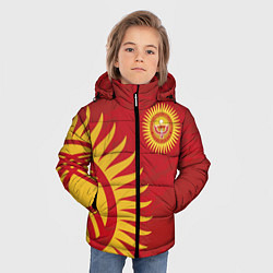 Куртка зимняя для мальчика Киргизия, цвет: 3D-черный — фото 2