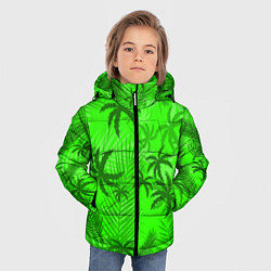 Куртка зимняя для мальчика ПАЛЬМЫ ЛЕТО TROPICAL, цвет: 3D-черный — фото 2