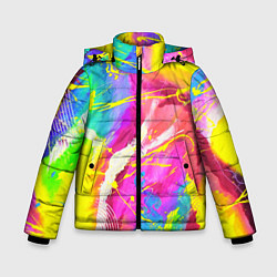 Куртка зимняя для мальчика ТИ-ДАЙ, цвет: 3D-черный