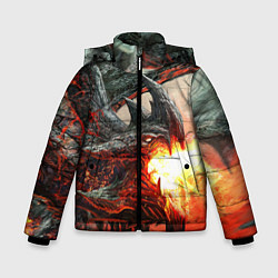 Куртка зимняя для мальчика Дракон Z, цвет: 3D-красный