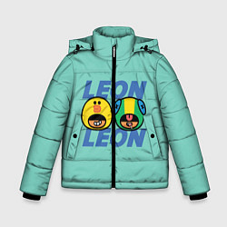 Куртка зимняя для мальчика Leon and Sally, цвет: 3D-черный