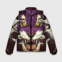 Куртка зимняя для мальчика Маска тигра Ханья, цвет: 3D-светло-серый