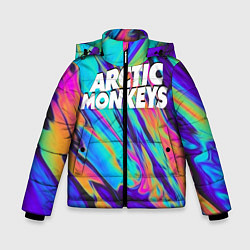 Куртка зимняя для мальчика ARCTIC MONKEYS, цвет: 3D-черный