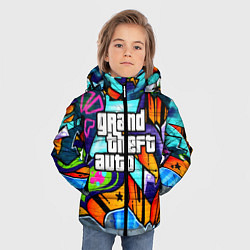 Куртка зимняя для мальчика GTA, цвет: 3D-черный — фото 2