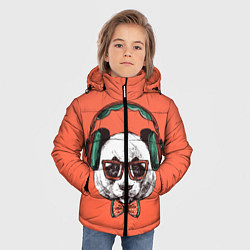 Куртка зимняя для мальчика Панда-меломан, цвет: 3D-черный — фото 2
