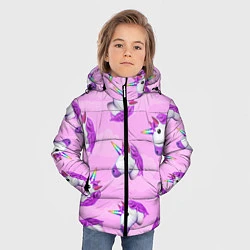 Куртка зимняя для мальчика Emoji единорожки, цвет: 3D-черный — фото 2