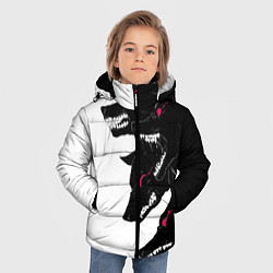 Куртка зимняя для мальчика Волки, цвет: 3D-светло-серый — фото 2