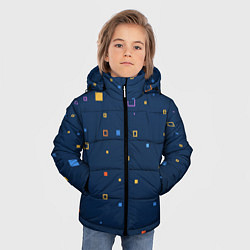 Куртка зимняя для мальчика Геометрия дождь, цвет: 3D-черный — фото 2