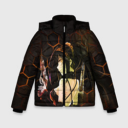 Куртка зимняя для мальчика Куруми Токисаки, цвет: 3D-черный