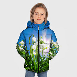 Куртка зимняя для мальчика Подснежники, цвет: 3D-светло-серый — фото 2