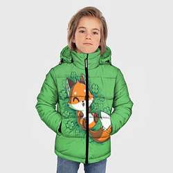 Куртка зимняя для мальчика Удачливый лис, цвет: 3D-черный — фото 2